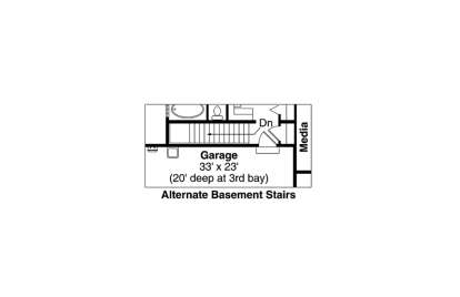 Basement Stairs Location for House Plan #035-00464