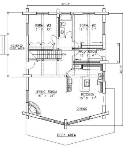 First Floor for House Plan #039-00013