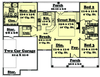 Main Floor for House Plan #041-00011