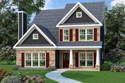 Traditional House Plan #009-00106 Elevation Photo
