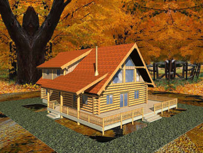 Vacation House Plan #039-00021 Elevation Photo