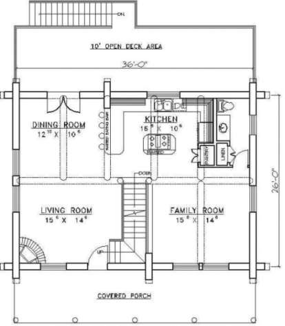 First Floor for House Plan #039-00025