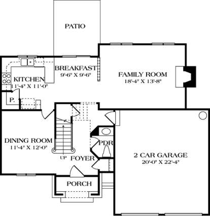 Floorplan 1 for House Plan #3323-00043