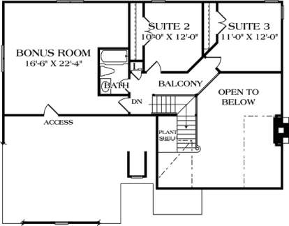 Floorplan 2 for House Plan #3323-00045
