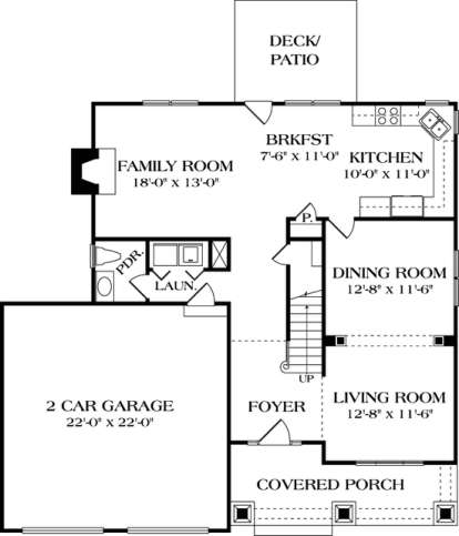Floorplan 1 for House Plan #3323-00067