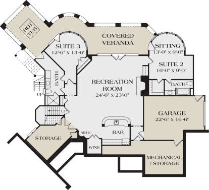 Basement for House Plan #3323-00197