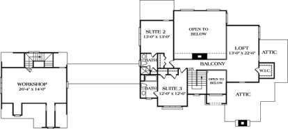 Floorplan 2 for House Plan #3323-00200