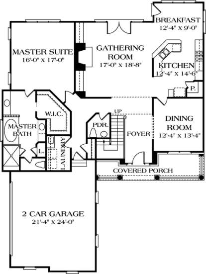 Floorplan 1 for House Plan #3323-00219