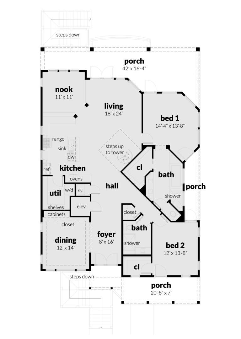 House Plan House Plan #1275 Drawing 1