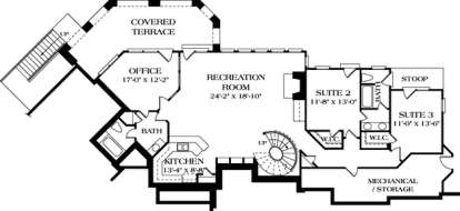 Floorplan 1 for House Plan #3323-00332