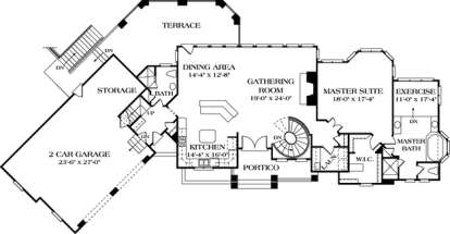 Floorplan 2 for House Plan #3323-00332