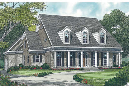 Colonial House Plan #3323-00343 Elevation Photo