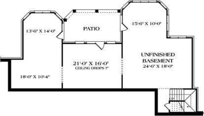 Floorplan 1 for House Plan #3323-00364