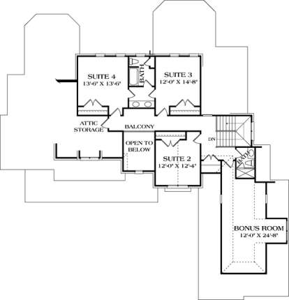 Floorplan 3 for House Plan #3323-00364