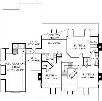 Floorplan 2 for House Plan #3323-00399