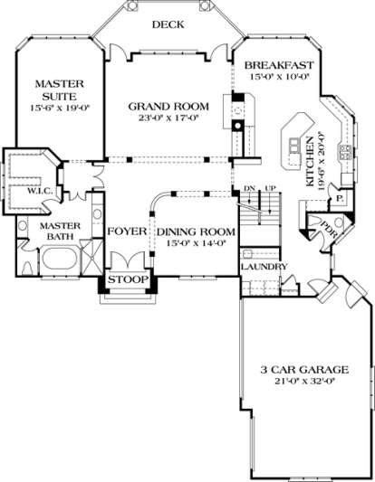 Floorplan 2 for House Plan #3323-00415