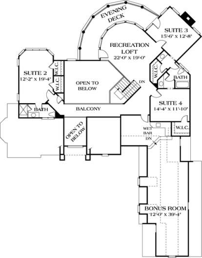 Floorplan 2 for House Plan #3323-00419
