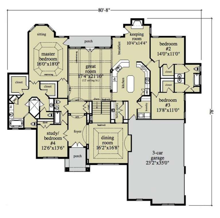 House Plan House Plan #13003 Drawing 1