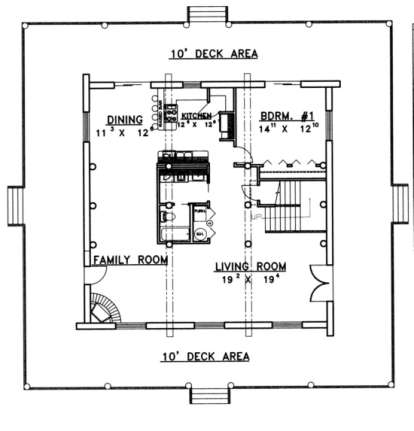 Main Floor for House Plan #039-00059