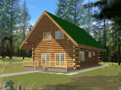 Vacation House Plan #039-00060 Elevation Photo