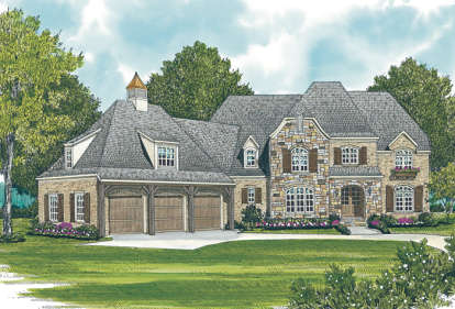 Luxury House Plan #3323-00476 Elevation Photo