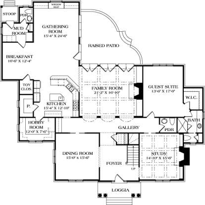 Floorplan 1 for House Plan #3323-00480