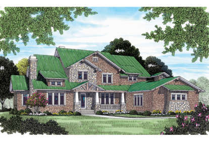 Luxury House Plan #3323-00481 Elevation Photo