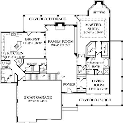 Floorplan 2 for House Plan #3323-00496