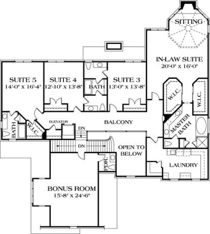 Floorplan 3 for House Plan #3323-00496