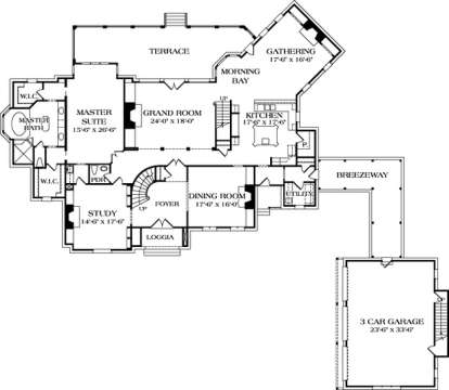 Floorplan 1 for House Plan #3323-00508