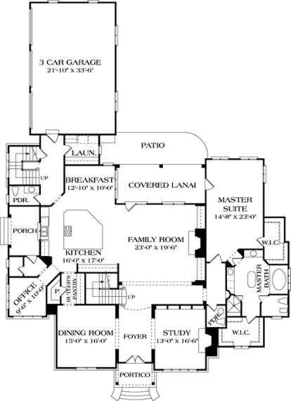 Floorplan 1 for House Plan #3323-00514