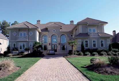 Luxury House Plan #3323-00515 Elevation Photo