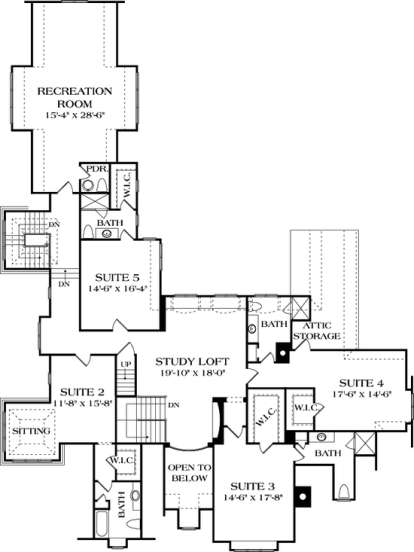 Floorplan 2 for House Plan #3323-00518