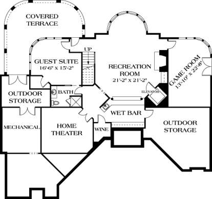 Floorplan 1 for House Plan #3323-00533