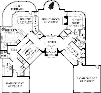 Floorplan 2 for House Plan #3323-00533