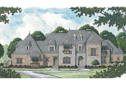 Luxury House Plan #3323-00537 Elevation Photo