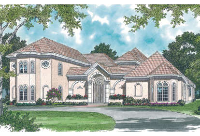 Luxury House Plan #3323-00546 Elevation Photo