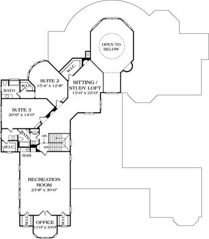 Floorplan 2 for House Plan #3323-00546