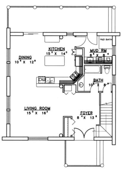 First Floor for House Plan #039-00073