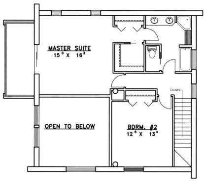 Second Floor for House Plan #039-00073
