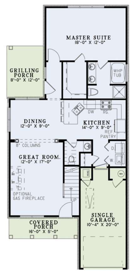 Floorplan 1 for House Plan #110-00870