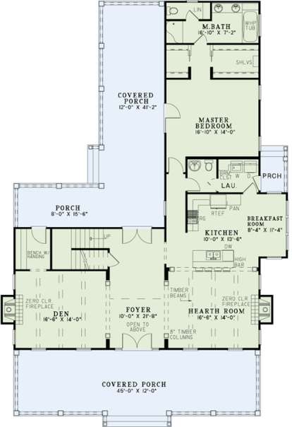 Floorplan 1 for House Plan #110-00875