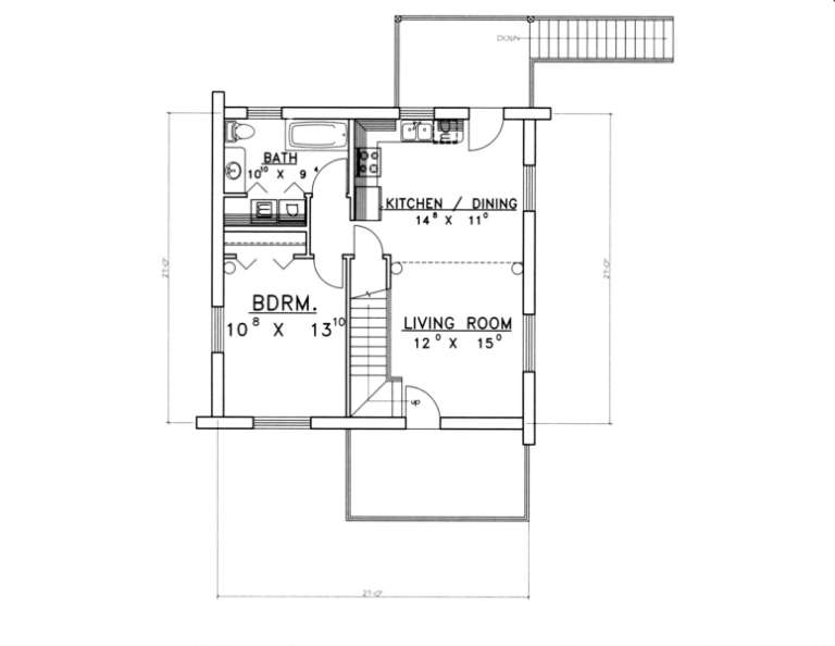 House Plan House Plan #1321 Drawing 2