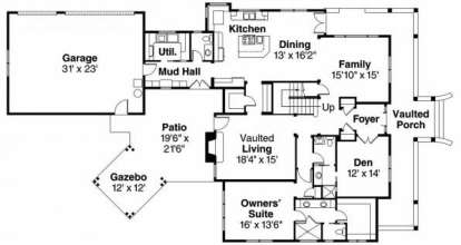 Main Floor for House Plan #035-00373