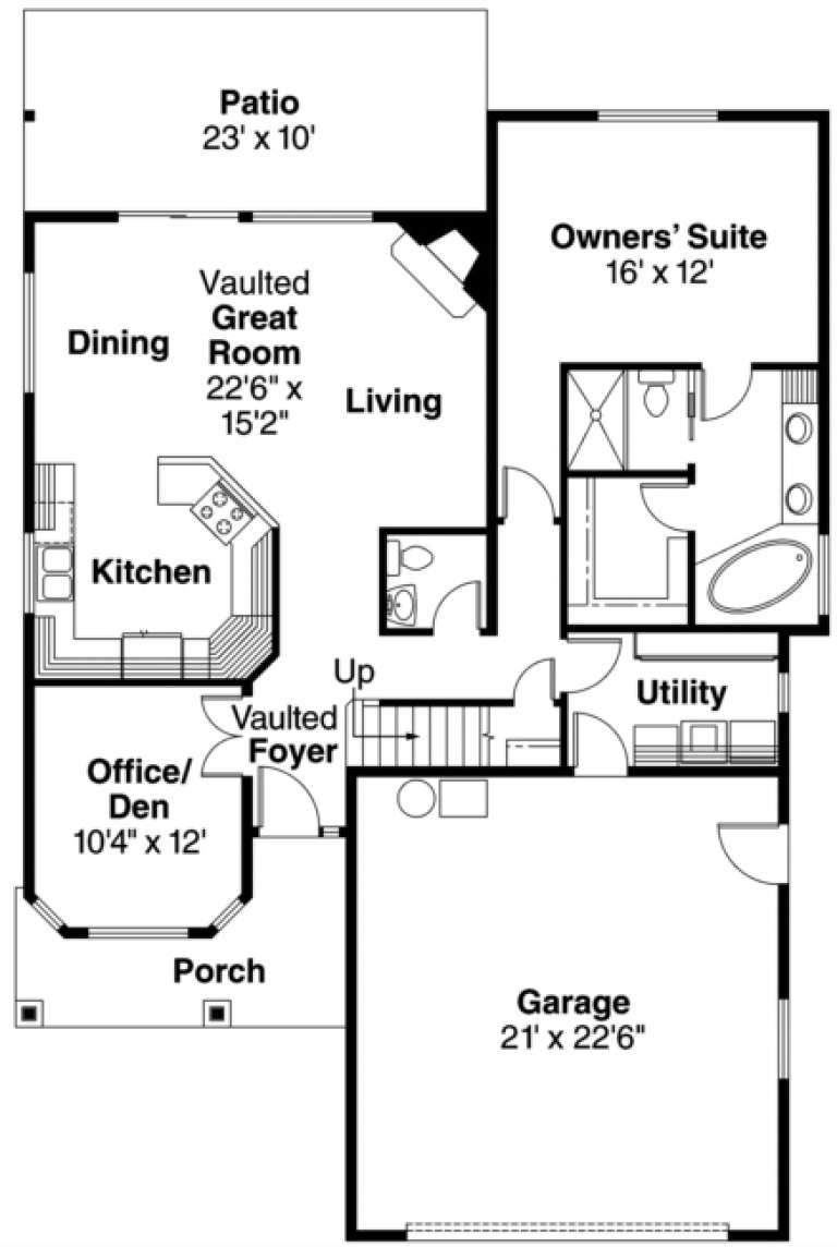 House Plan House Plan #1326 Drawing 1