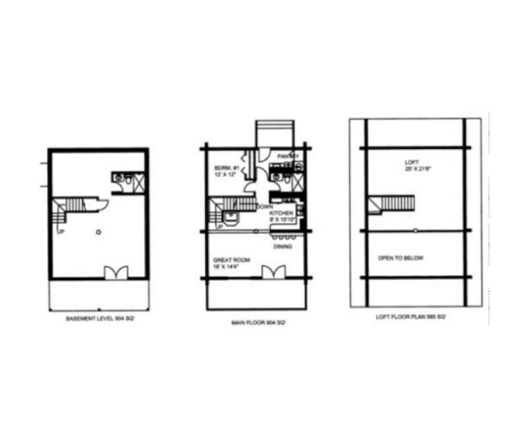 House Plan House Plan #1330 Drawing 1