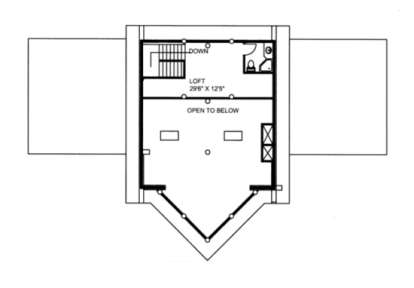 Loft Floor for House Plan #039-00081