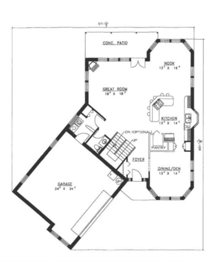 House Plan House Plan #1341 Drawing 2