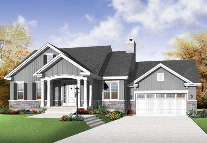 Traditional House Plan #034-00974 Elevation Photo