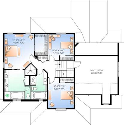 Floorplan 2 for House Plan #034-01029